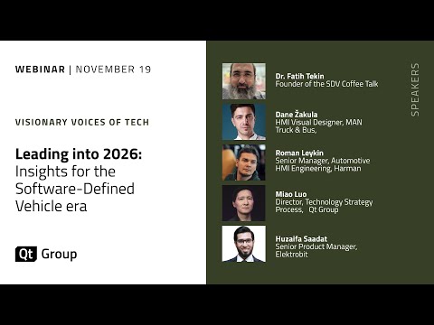 Webinar: Leading into 2026: Insights for the Software-Defined Vehicle era